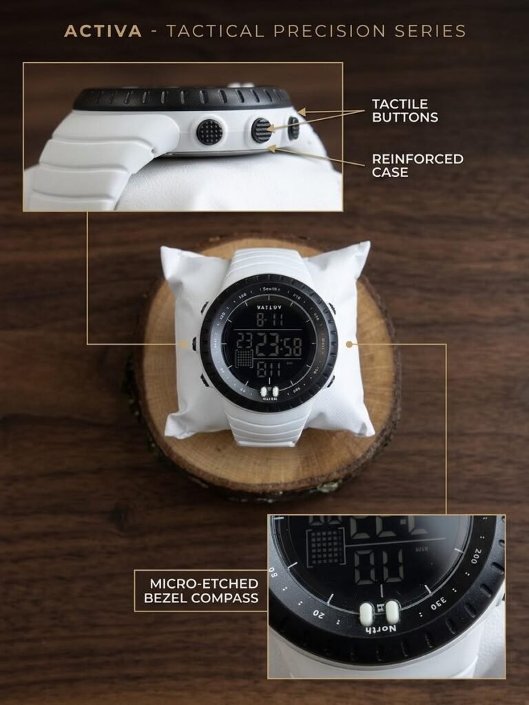ACTIVA Tactical Precision Series - White - Micro-Etched Bezel Compass - Brand New