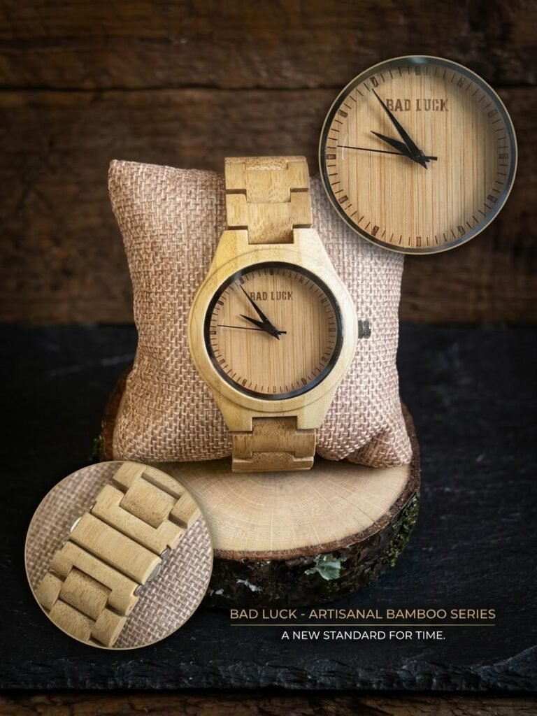 BAD LUCK - Artisanal Bamboo Series - Minimalist Dial