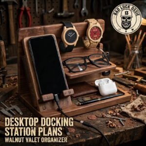 Desktop Docking Station Plans – Walnut Valet Organizer | Bad Luck Ossie Workshop